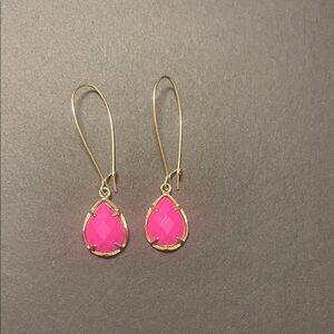 Kendra Scott Fuchsia Teardrop Earrings